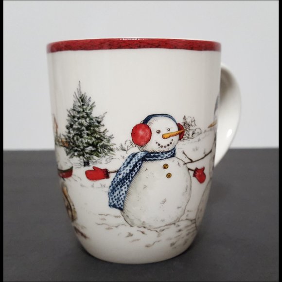 NEW Williams Sonoma Christmas Snowman Mug 14 OZ Earthenware - Picture 2 of 5